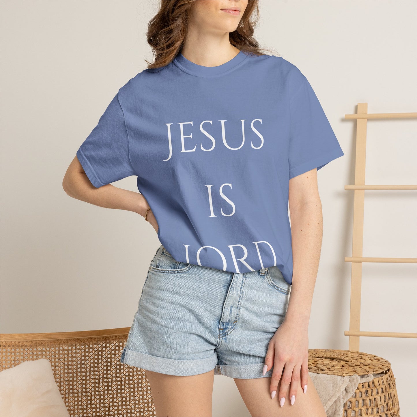 Jesus Is Lord T-Shirt —with Crown of Thorns & Jerusalem Cross