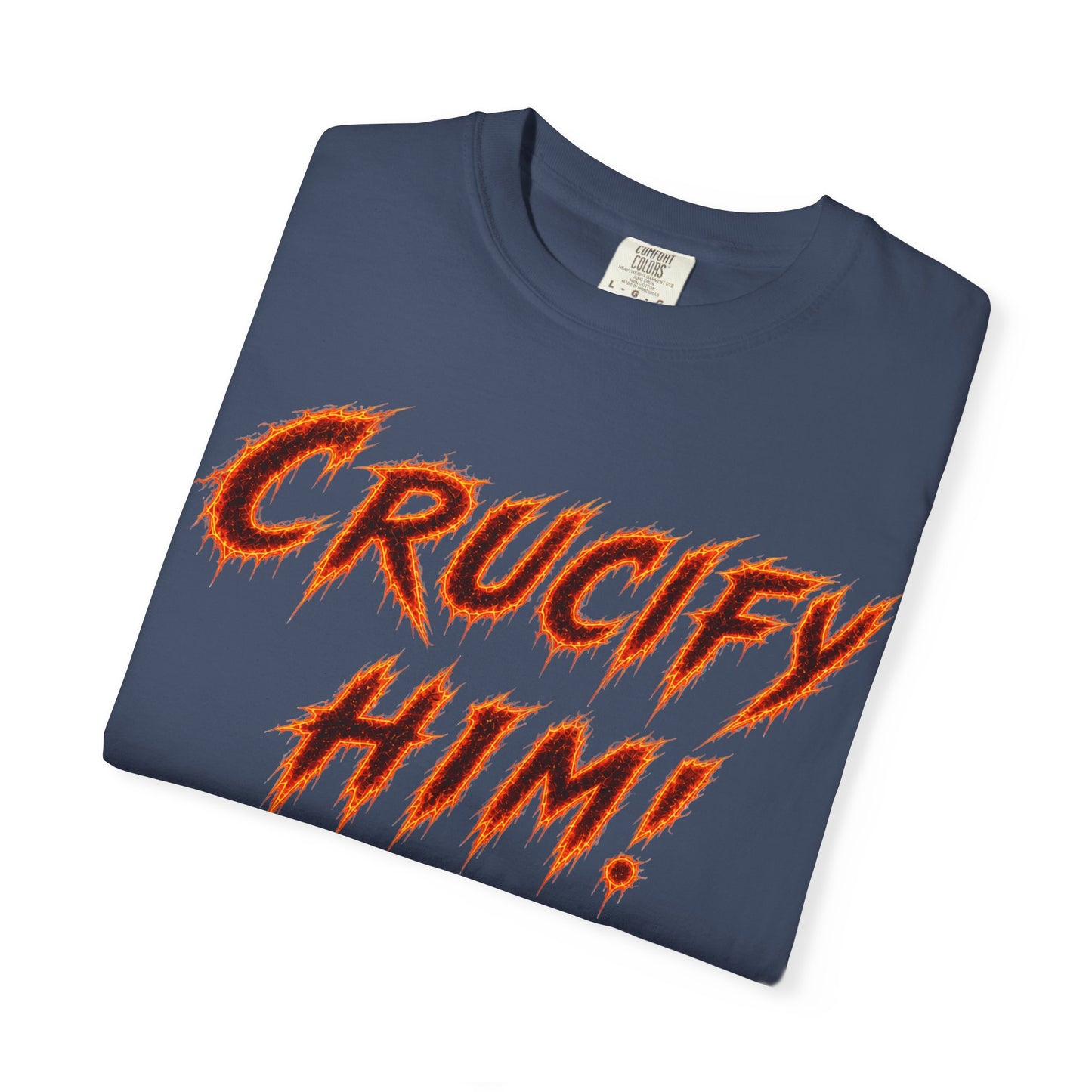 Crucify Him! Flame Chi-Rho Graphic T-Shirt