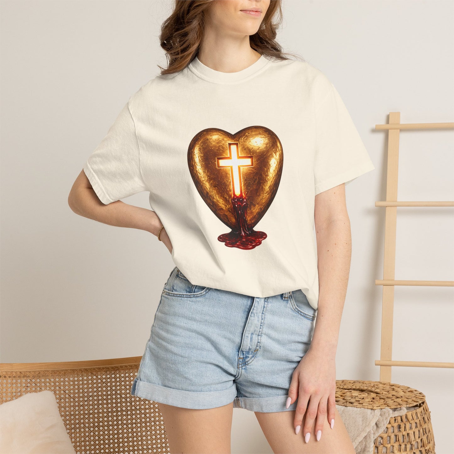 Cross My Heart T-Shirt — Galatians 2:20 Scripture Tee