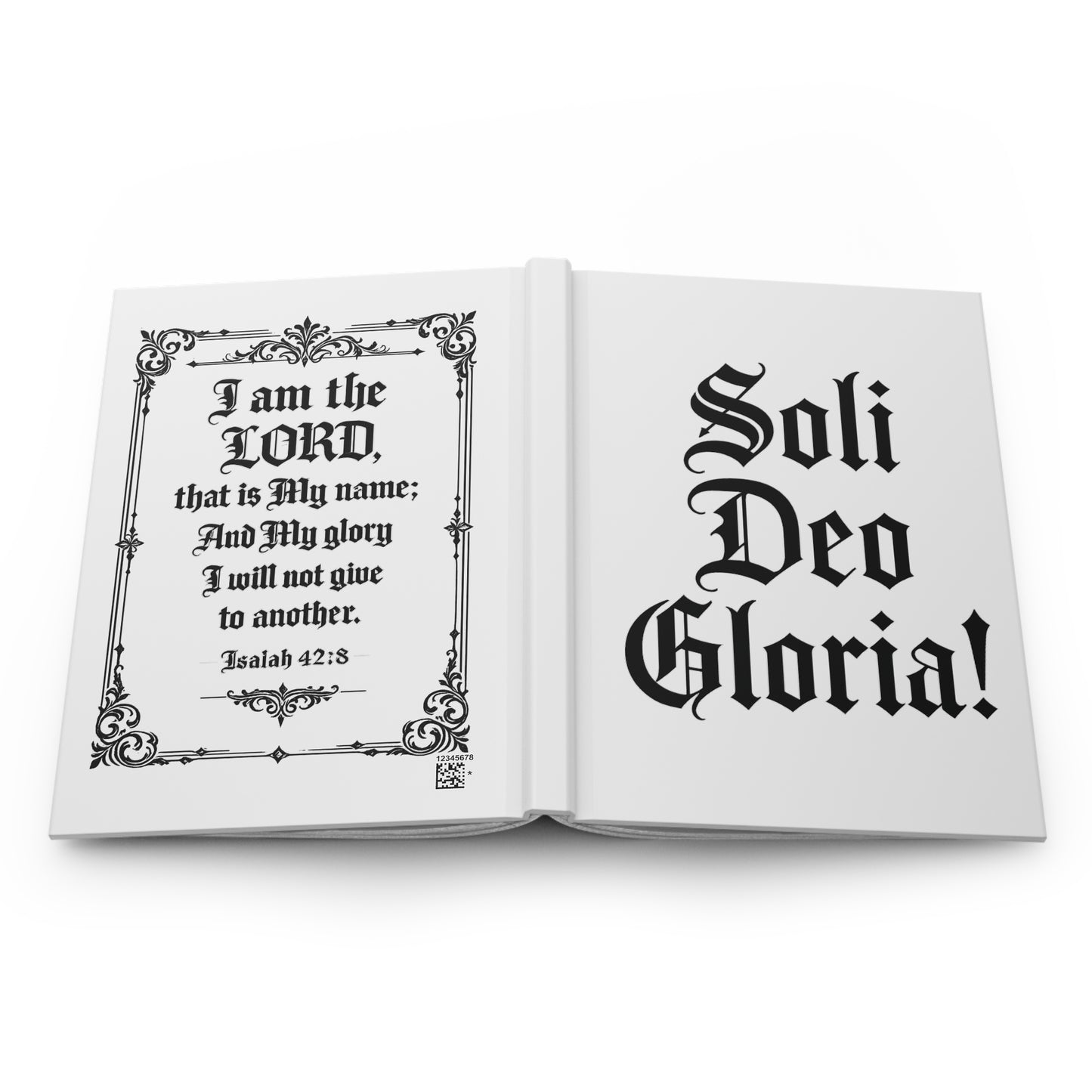 'Soli Deo Gloria' Scripture Notebook (Isaiah 42:8)