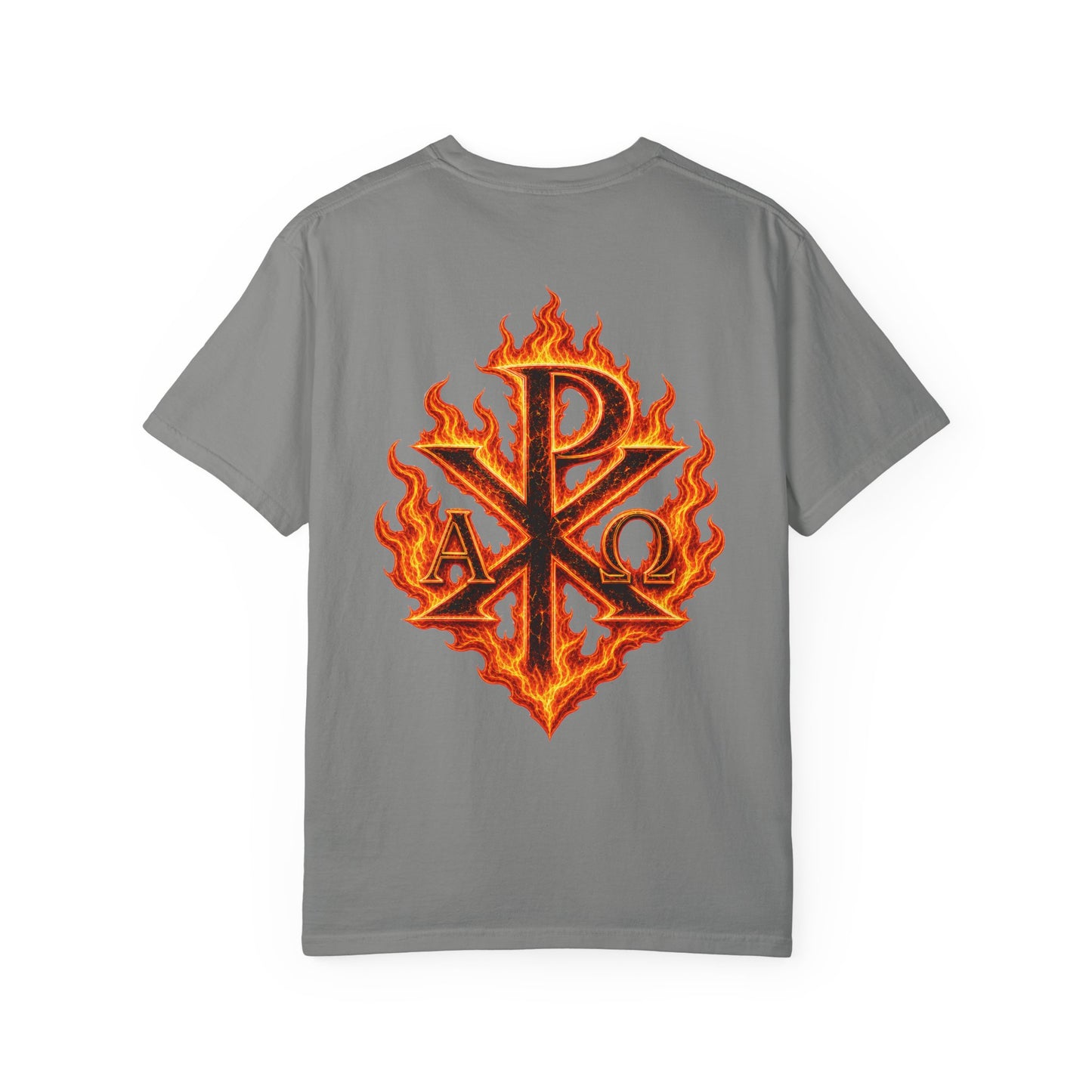 Crucify Him! Flame Chi-Rho Graphic T-Shirt