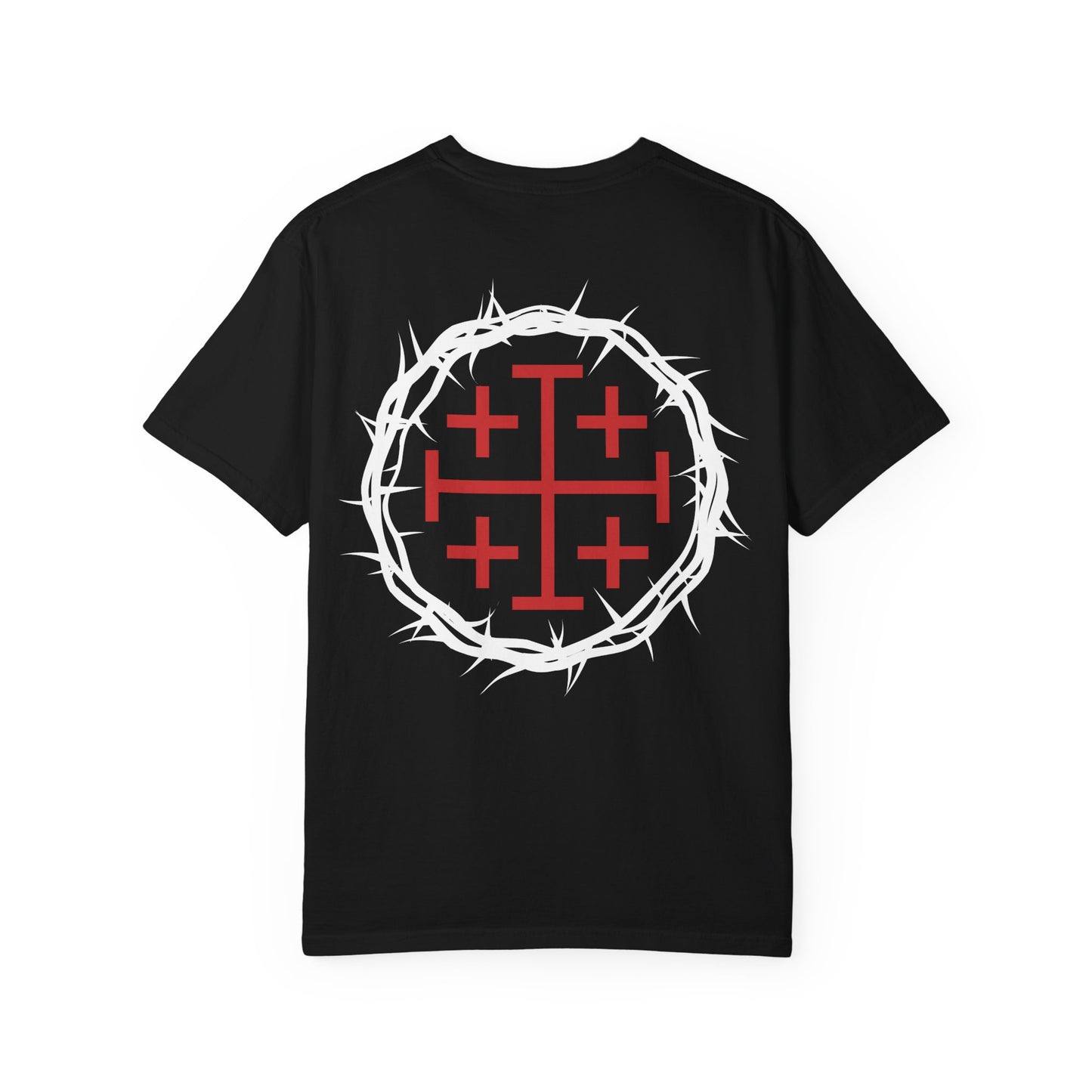 Jesus Is Lord T-Shirt —with Crown of Thorns & Jerusalem Cross