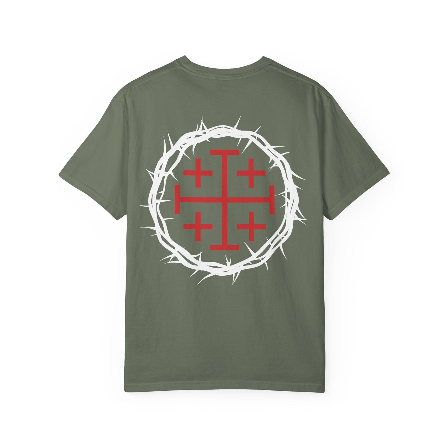 Jesus Is Lord T-Shirt —with Crown of Thorns & Jerusalem Cross