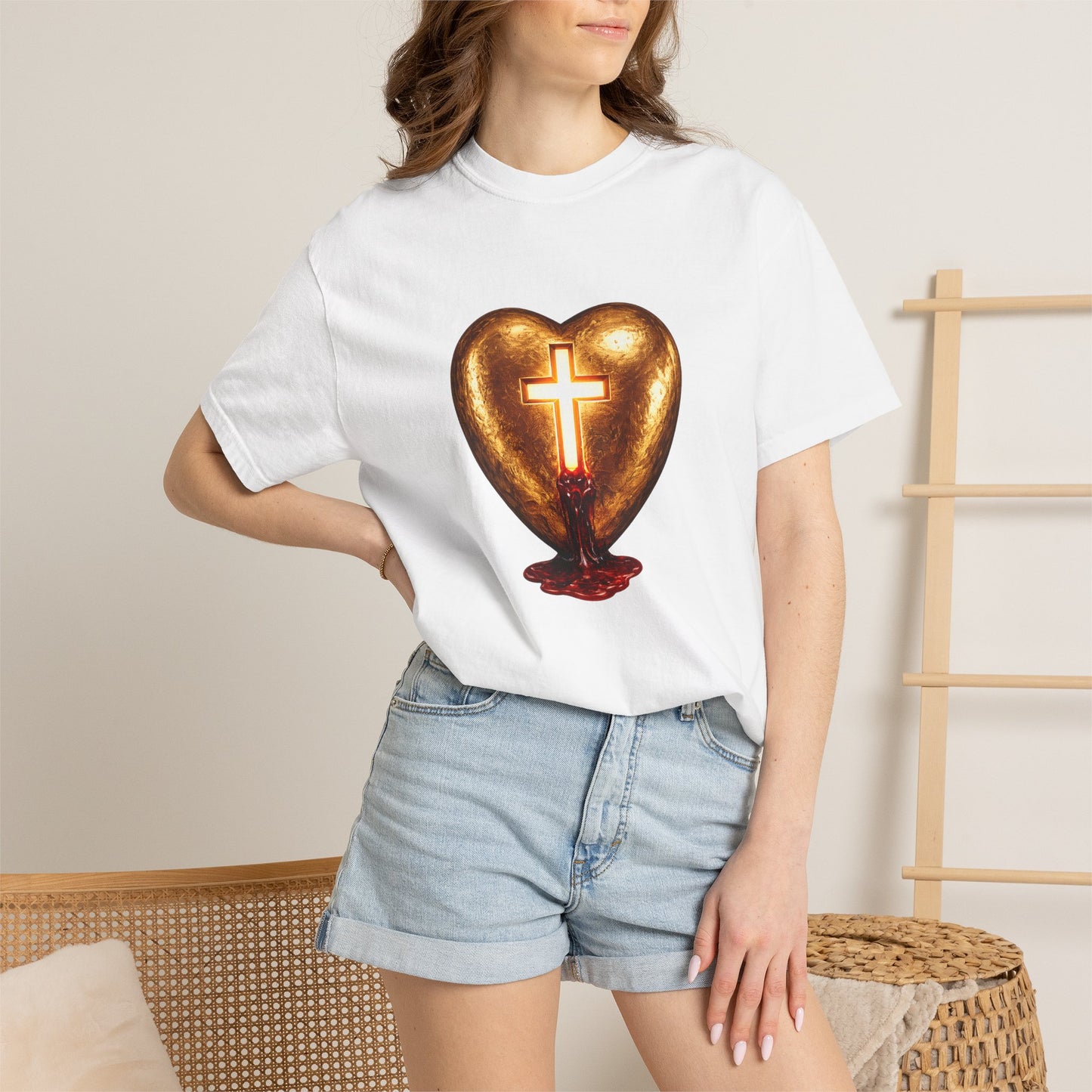 Cross My Heart T-Shirt — Galatians 2:20 Scripture Tee