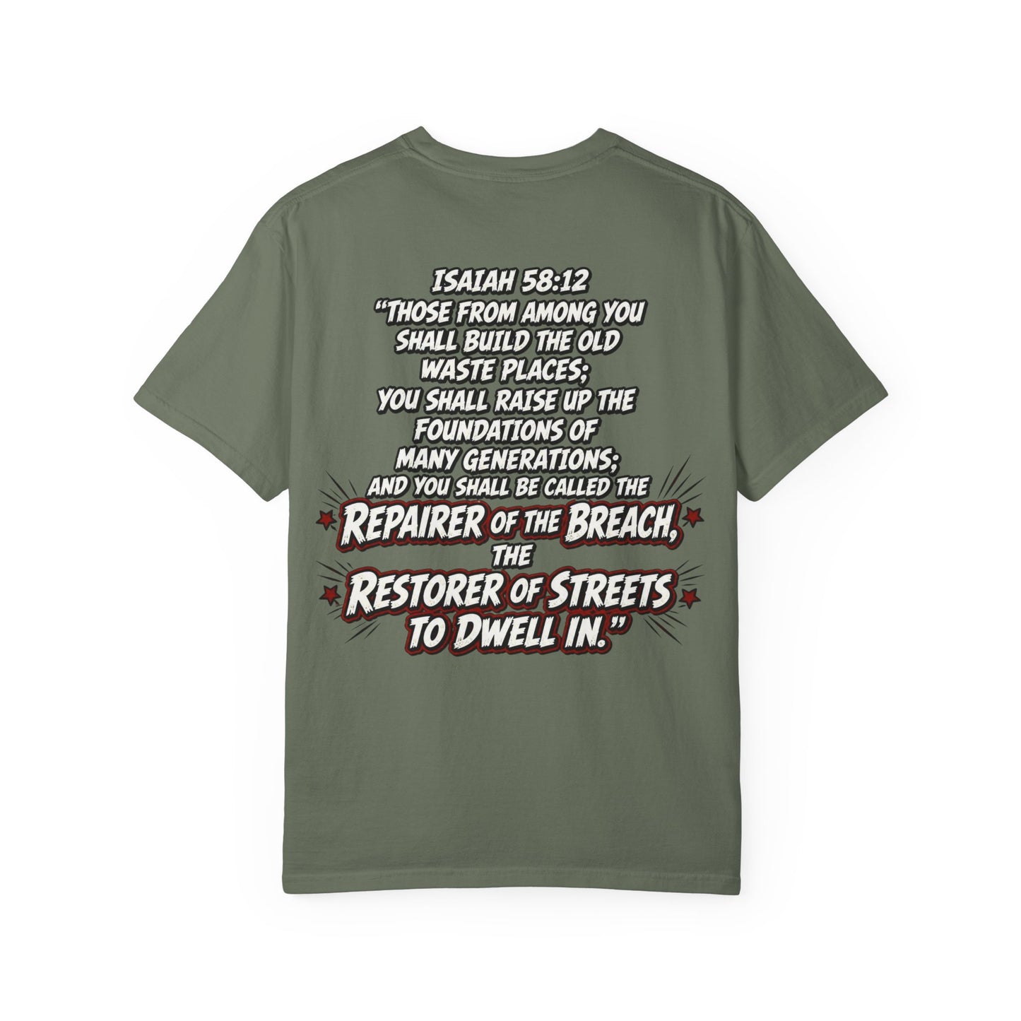 Repairer of the Breach T-Shirt — Isaiah 58:12 Inspirational Christian Tee