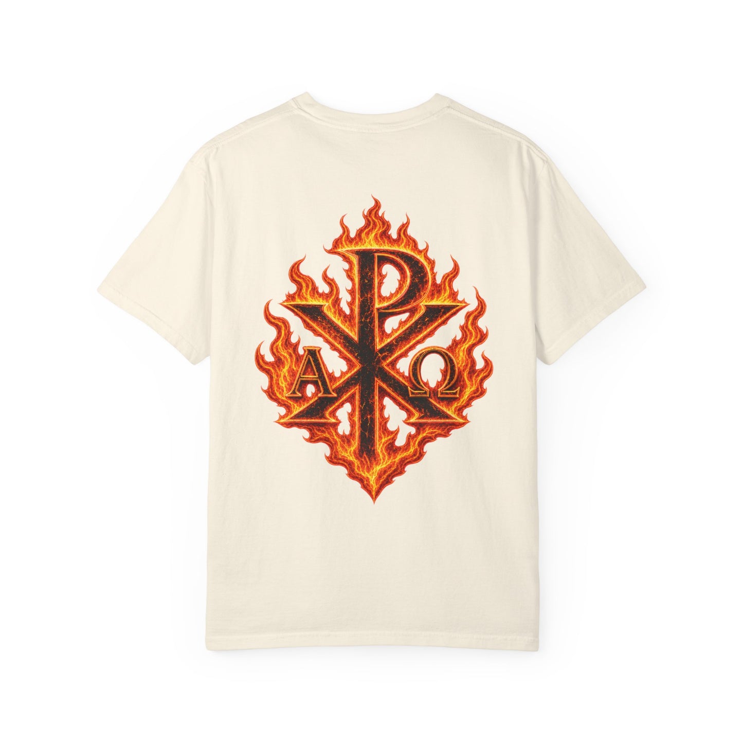 Crucify Him! Flame Chi-Rho Graphic T-Shirt