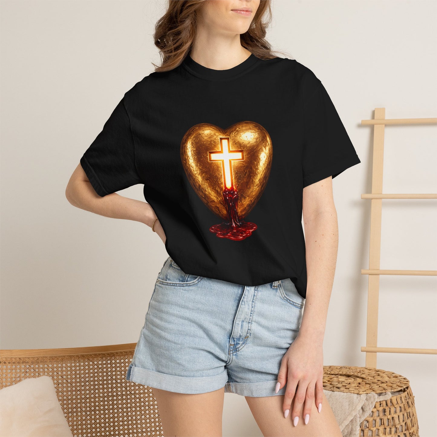 Cross My Heart T-Shirt — Galatians 2:20 Scripture Tee