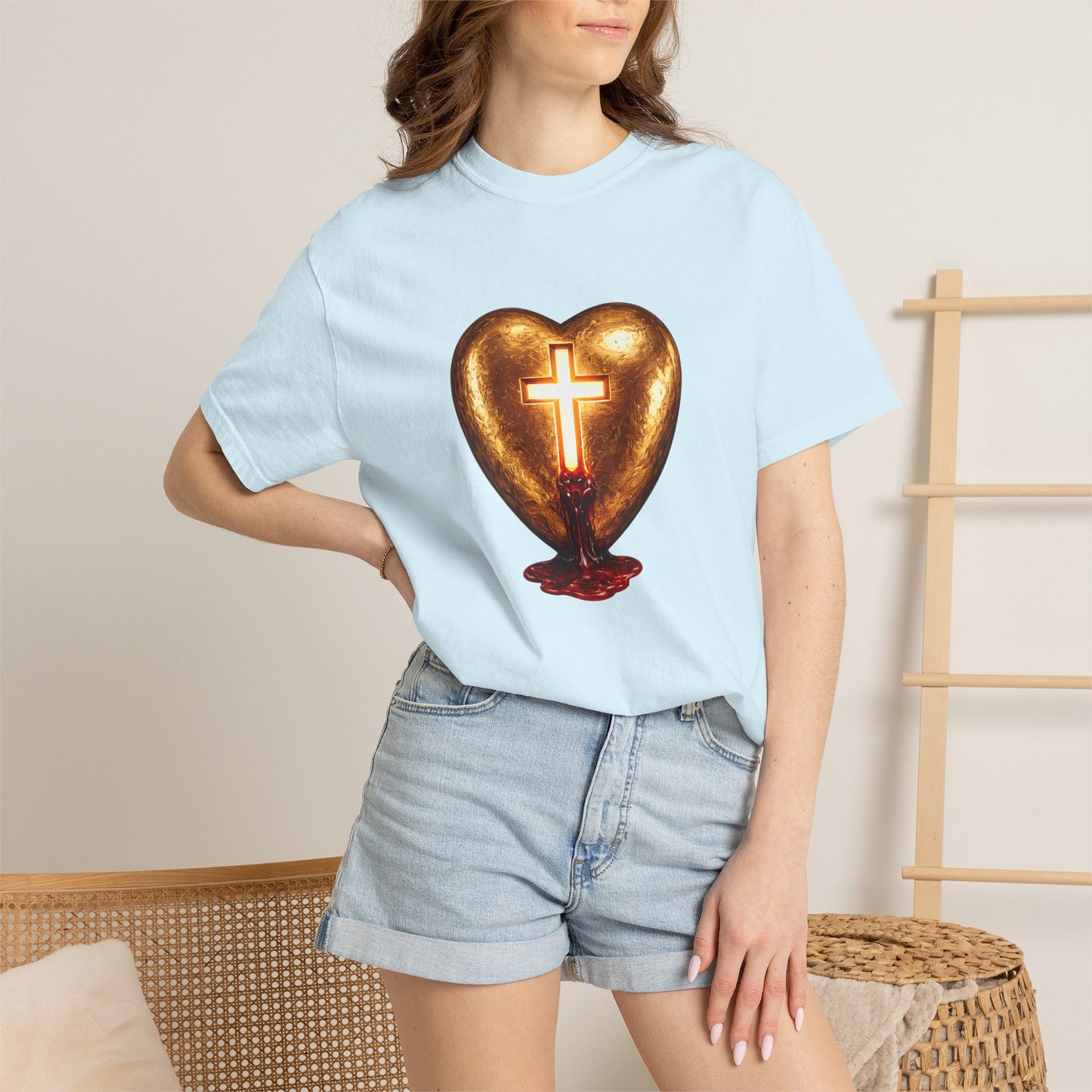 Cross My Heart T-Shirt — Galatians 2:20 Scripture Tee